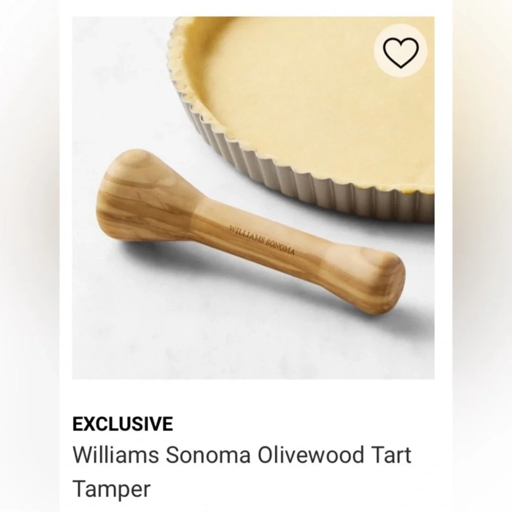 Williams Sonoma olive wood Tart Tamper